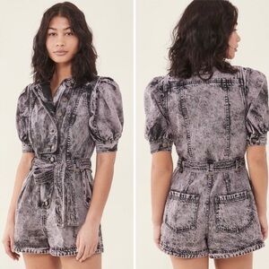 Ulla Johnson Black/Purple Denim Jumpsuit